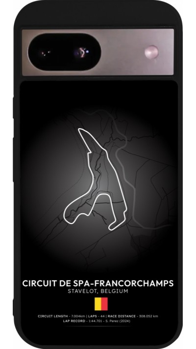 Google Pixel 8a Case Hülle - Silikon schwarz F1 Track 2025 Belgium