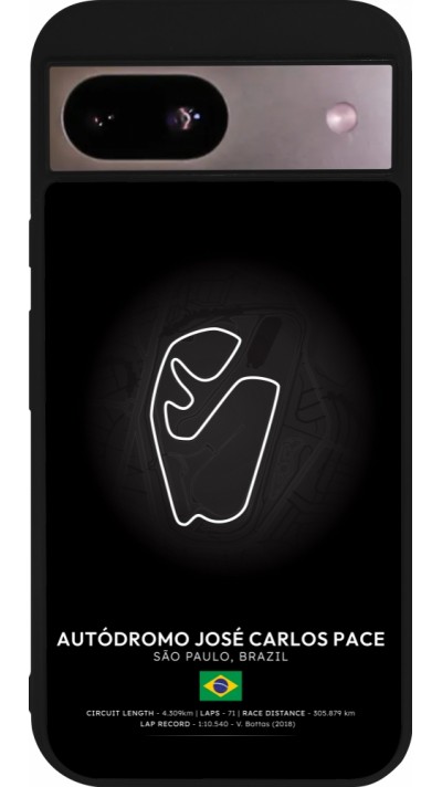 Google Pixel 8a Case Hülle - Silikon schwarz F1 Track 2025 Brazil