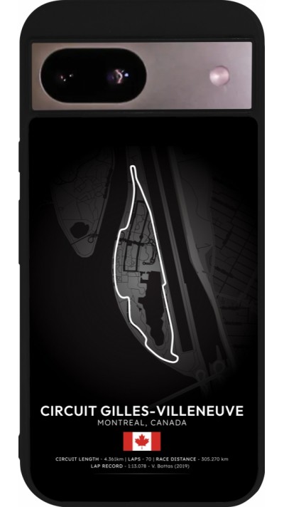 Google Pixel 8a Case Hülle - Silikon schwarz F1 Track 2025 Canada