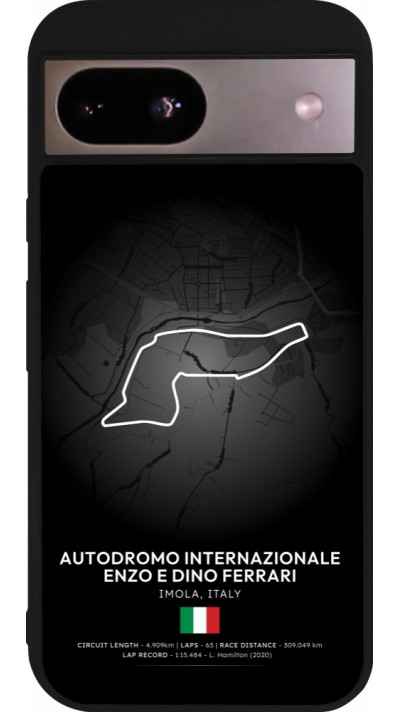Google Pixel 8a Case Hülle - Silikon schwarz F1 Track 2025 Emilia-Rogmana