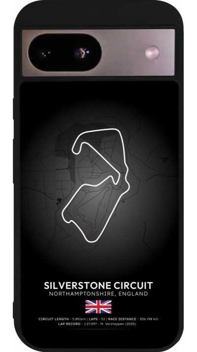 Google Pixel 8a Case Hülle - Silikon schwarz F1 Track 2025 Great Britan