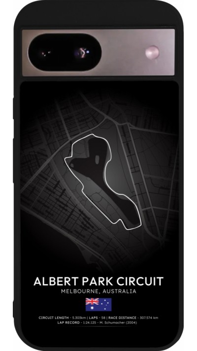 Google Pixel 8a Case Hülle - Silikon schwarz F1 Track 2025 Melbourne