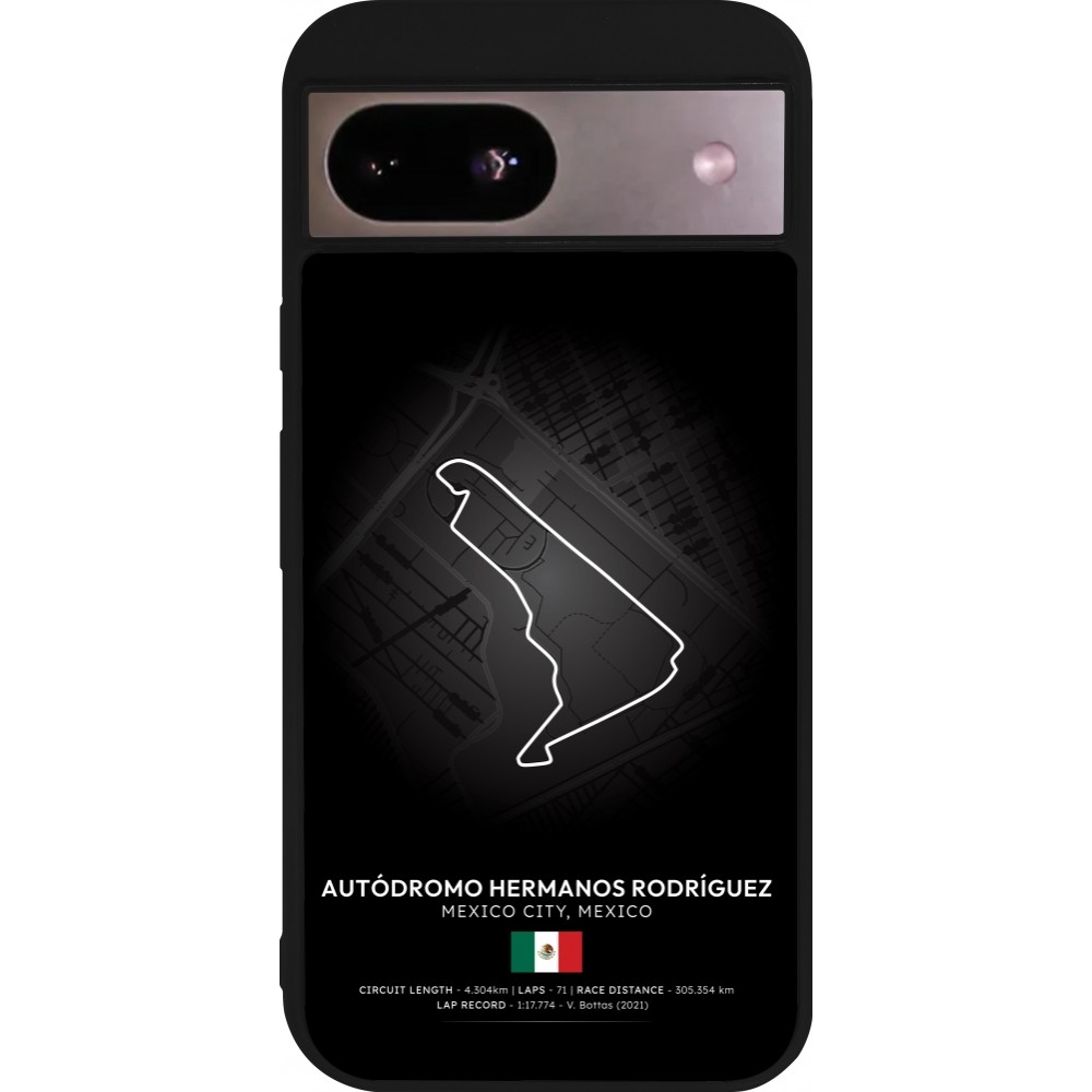 Google Pixel 8a Case Hülle - Silikon schwarz F1 Track 2025 Mexico
