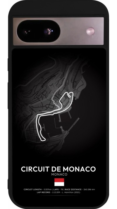 Google Pixel 8a Case Hülle - Silikon schwarz F1 Track 2025 Monaco