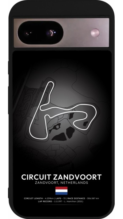 Google Pixel 8a Case Hülle - Silikon schwarz F1 Track 2025 Netherlands