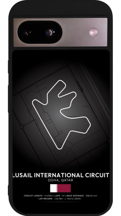 Google Pixel 8a Case Hülle - Silikon schwarz F1 Track 2025 Qatar