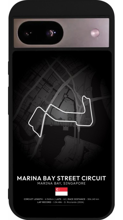 Google Pixel 8a Case Hülle - Silikon schwarz F1 Track 2025 Singapore