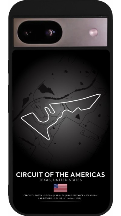 Google Pixel 8a Case Hülle - Silikon schwarz F1 Track 2025 United States