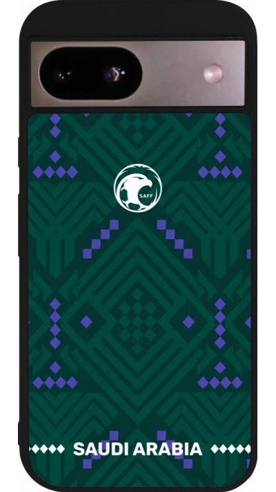 Google Pixel 8a Case Hülle - Silikon schwarz Saudi Arabien 2026 personalisierbares Fussballtrikot