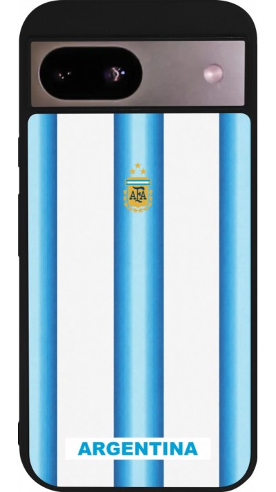 Google Pixel 8a Case Hülle - Silikon schwarz Argentinien 2026 personalisierbares Fussballtrikot