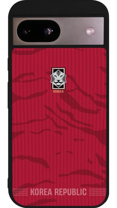 Google Pixel 8a Case Hülle - Silikon schwarz Südkorea 2026 personalisierbares Fussballtrikot