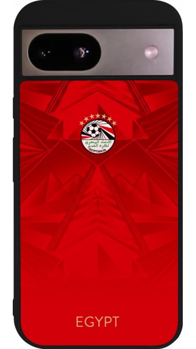 Google Pixel 8a Case Hülle - Silikon schwarz Ägypten 2026 personalisierbares Fussballtrikot