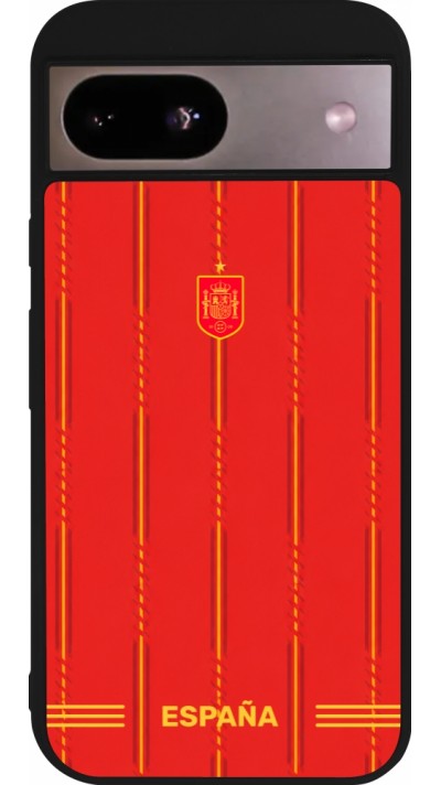 Google Pixel 8a Case Hülle - Silikon schwarz Spanien 2026 personalisierbares Fussballtrikot