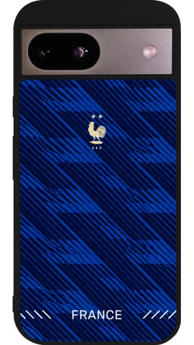 Google Pixel 8a Case Hülle - Silikon schwarz Frankreich 2026 personalisierbares Fussballtrikot
