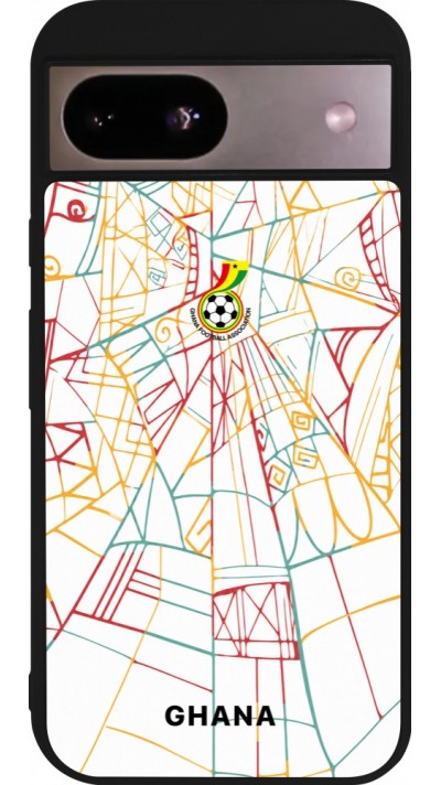 Google Pixel 8a Case Hülle - Silikon schwarz Ghana 2026 personalisierbares Fussballtrikot