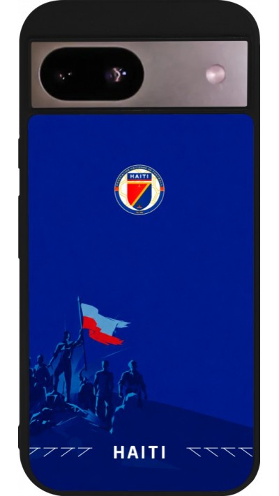 Google Pixel 8a Case Hülle - Silikon schwarz Haiti 2026 personalisierbares Fussballtrikot