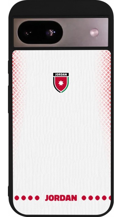 Google Pixel 8a Case Hülle - Silikon schwarz Jordanien 2026 personalisierbares Fussballtrikot