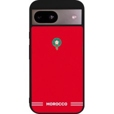 Google Pixel 8a Case Hülle - Silikon schwarz Marokko 2026 personalisierbares Fussballtrikot