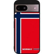 Google Pixel 8a Case Hülle - Silikon schwarz Norwegen 2026 personalisierbares Fussballtrikot