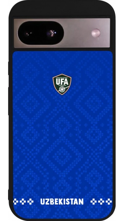Google Pixel 8a Case Hülle - Silikon schwarz Usbekistan 2026 personalisierbares Fussballtrikot