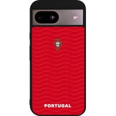 Google Pixel 8a Case Hülle - Silikon schwarz Portugal 2026 personalisierbares Fussballtrikot