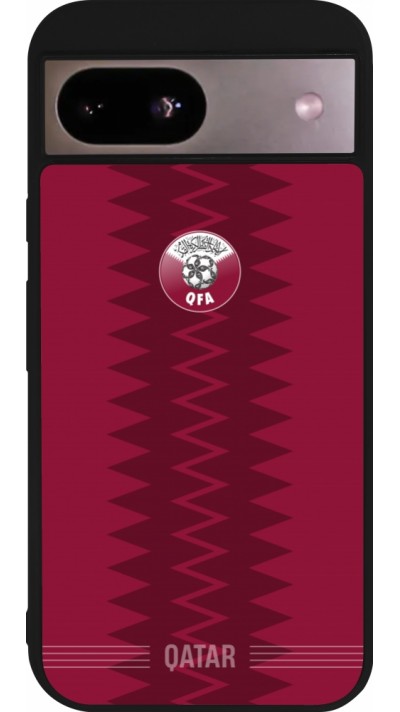 Google Pixel 8a Case Hülle - Silikon schwarz Qatar 2026 personalisierbares Fussballtrikot