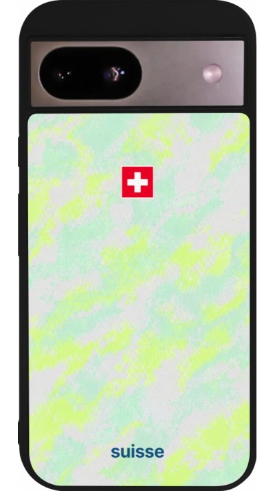 Google Pixel 8a Case Hülle - Silikon schwarz Schweiz Away 2026 personalisierbares Fussballtrikot