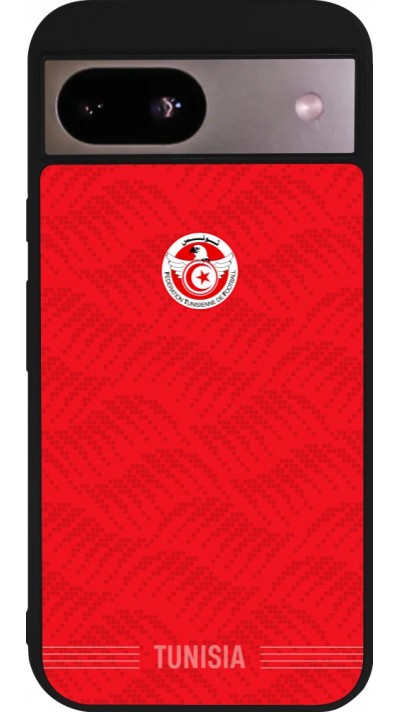 Google Pixel 8a Case Hülle - Silikon schwarz Tunesien 2026 personalisierbares Fussballtrikot