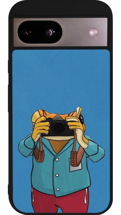 Google Pixel 8a Case Hülle - Silikon schwarz Frog with camera DTMF