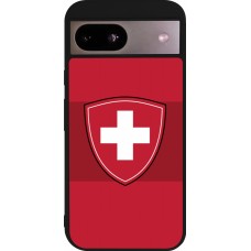 Google Pixel 8a Case Hülle - Silikon schwarz Hockey World Championship Ecusson Suisse
