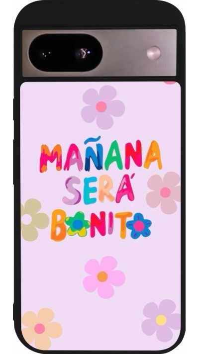 Google Pixel 8a Case Hülle - Silikon schwarz Karol G Manana sera bonito
