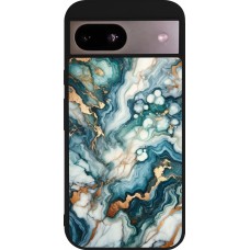 Google Pixel 8a Case Hülle - Silikon schwarz Grüner Blauer Goldener Marmor
