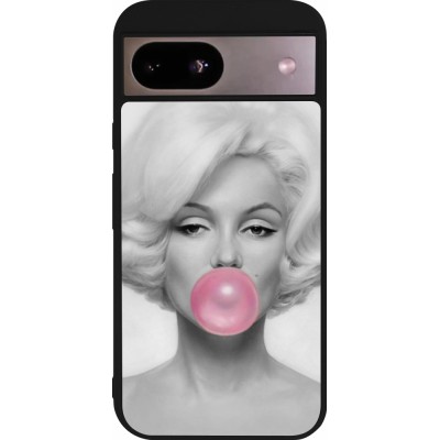 Google Pixel 8a Case Hülle - Silikon schwarz Marilyn Bubble