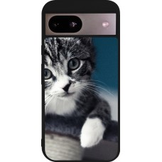 Google Pixel 8a Case Hülle - Silikon schwarz Meow 23