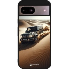 Google Pixel 8a Case Hülle - Silikon schwarz Mercedes G Drift Wueste