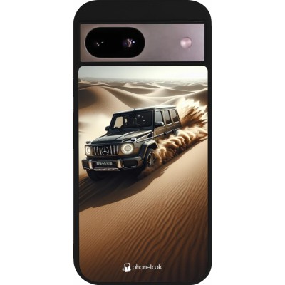 Google Pixel 8a Case Hülle - Silikon schwarz Mercedes G Drift Wueste