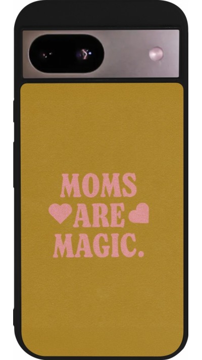 Google Pixel 8a Case Hülle - Silikon schwarz Mom 2026 Are Magic