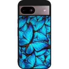 Google Pixel 8a Case Hülle - Silikon schwarz Papillon bleu