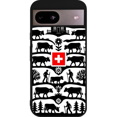 Google Pixel 8a Case Hülle - Silikon schwarz Poya Schweiz 3