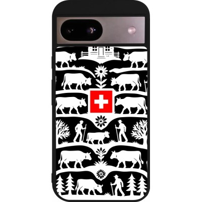 Google Pixel 8a Case Hülle - Silikon schwarz Poya Schweiz 3 schwarz