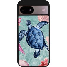 Google Pixel 8a Case Hülle - Silikon schwarz Preppy Turtle