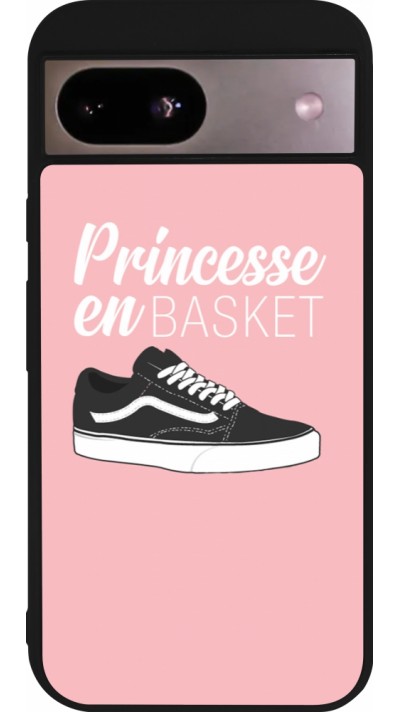 Google Pixel 8a Case Hülle - Silikon schwarz princesse en basket