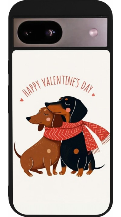 Google Pixel 8a Case Hülle - Silikon schwarz Saint Valentines Day 26 Happy Valentine