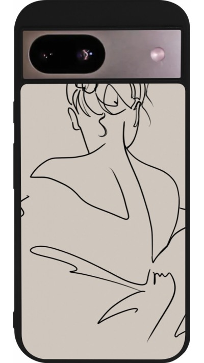 Google Pixel 8a Case Hülle - Silikon schwarz Salnikova 05