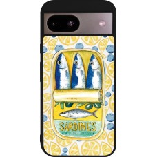 Google Pixel 8a Case Hülle - Silikon schwarz Sardines in oil 2026