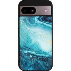 Google Pixel 8a Case Hülle - Silikon schwarz Sea Foam Blue