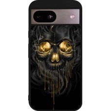 Google Pixel 8a Case Hülle - Silikon schwarz Skull 02