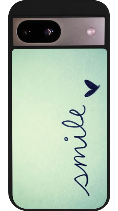 Google Pixel 8a Case Hülle - Silikon schwarz Smile