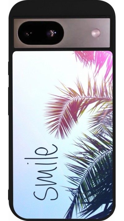 Google Pixel 8a Case Hülle - Silikon schwarz Smile 05