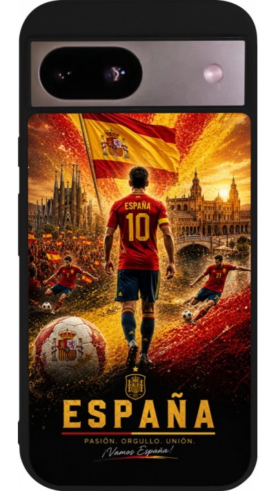 Google Pixel 8a Case Hülle - Silikon schwarz Fussball Espanien splash 2026